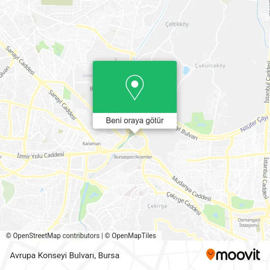 Avrupa Konseyi Bulvarı harita
