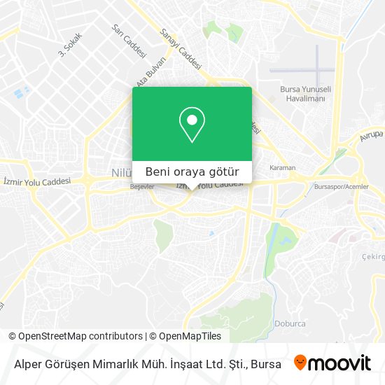 Alper Görüşen Mimarlık Müh. İnşaat Ltd. Şti. harita