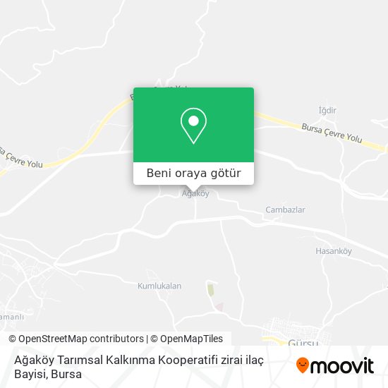 Ağaköy Tarımsal Kalkınma Kooperatifi zirai ilaç Bayisi harita