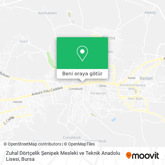 Zuhal Dörtçelik Şenipek Mesleki ve Teknik Anadolu Lisesi harita