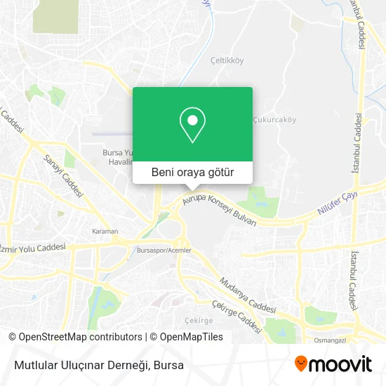 Mutlular Uluçınar Derneği harita