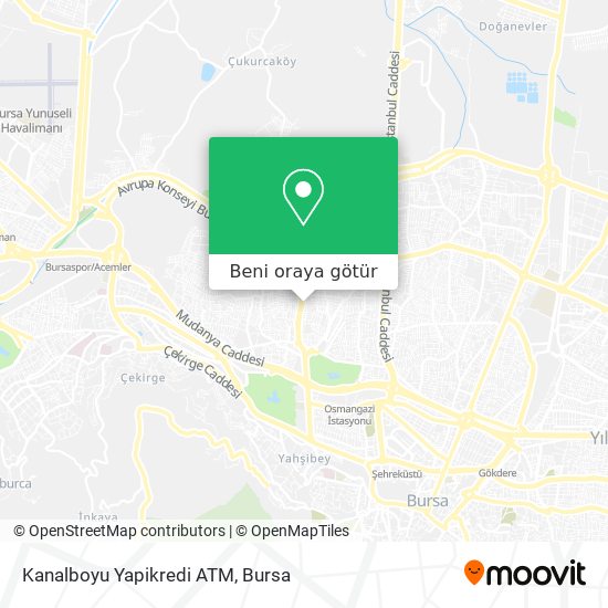 Kanalboyu Yapikredi ATM harita