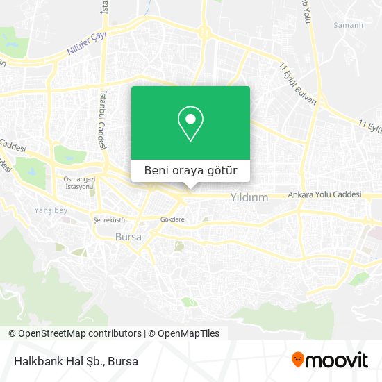 Halkbank Hal Şb. harita