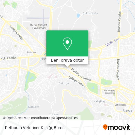 Petbursa Veteriner Kliniği harita