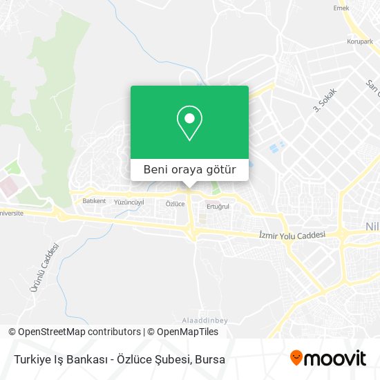 Turkiye Iş Bankası - Özlüce Şubesi harita