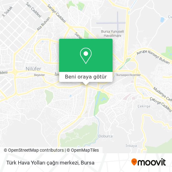 Türk Hava Yolları çağrı merkezi harita