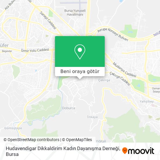 Hudavendigar Dikkaldirim Kadın Dayanışma Derneği harita