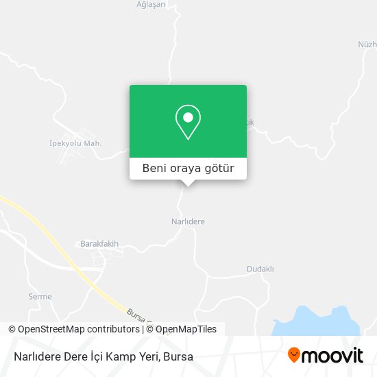 Narlıdere Dere İçi Kamp Yeri harita