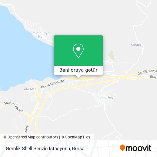 Gemlik Shell Benzin İstasyonu harita