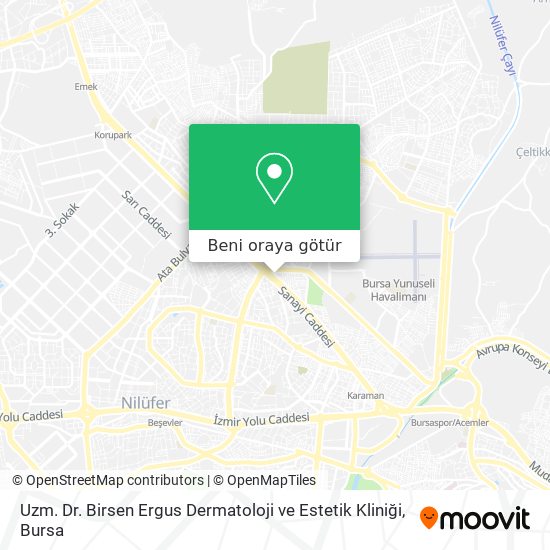 Uzm. Dr. Birsen Ergus Dermatoloji ve Estetik Kliniği harita