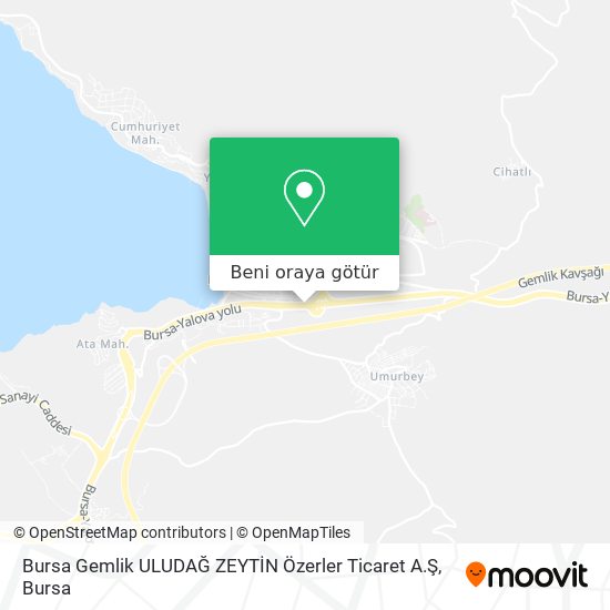 Bursa Gemlik ULUDAĞ ZEYTİN Özerler Ticaret A.Ş harita
