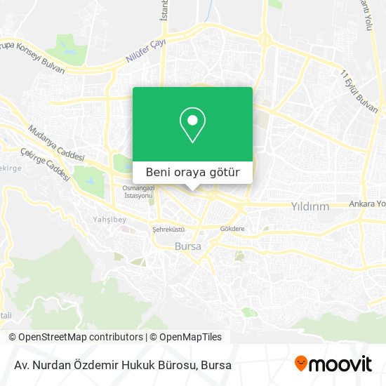 Av. Nurdan Özdemir Hukuk Bürosu harita