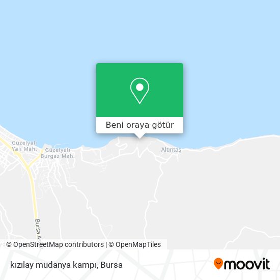 kızılay mudanya kampı harita