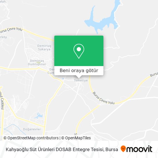 Kahyaoğlu Süt Ürünleri DOSAB Entegre Tesisi harita