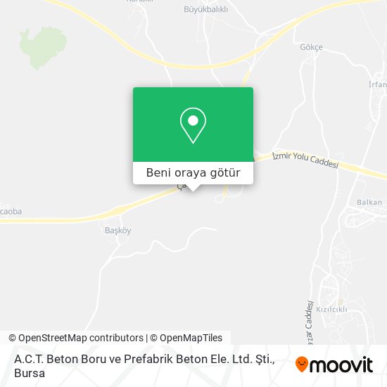 A.C.T. Beton Boru ve Prefabrik Beton Ele. Ltd. Şti. harita