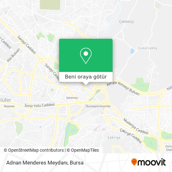 Adnan Menderes Meydanı harita