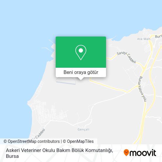 Askeri Veteriner Okulu Bakım Bölük Komutanlığı harita