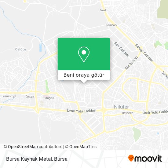 Bursa Kaynak Metal harita