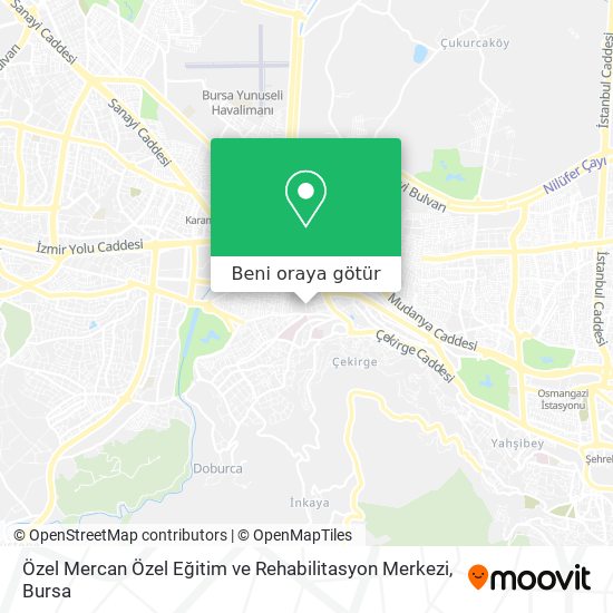 Özel Mercan Özel Eğitim ve Rehabilitasyon Merkezi harita