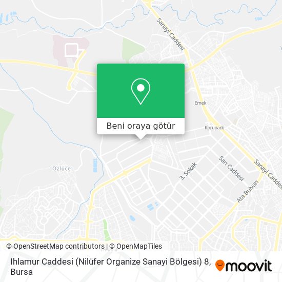 Ihlamur Caddesi (Nilüfer Organize Sanayi Bölgesi) 8 harita