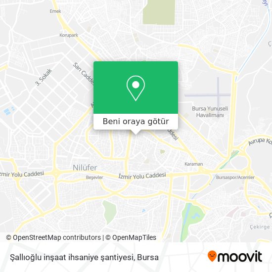 Şallıoğlu inşaat ihsaniye şantiyesi harita