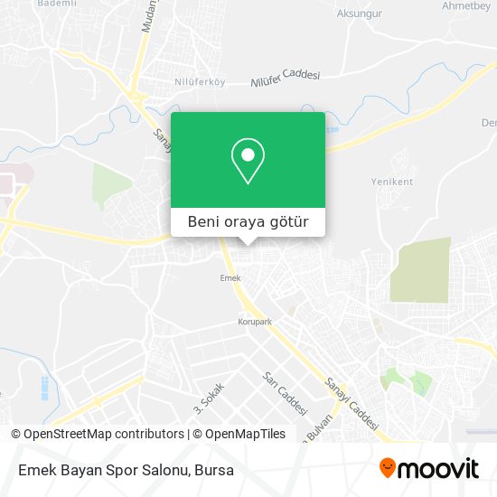 Emek Bayan Spor Salonu harita