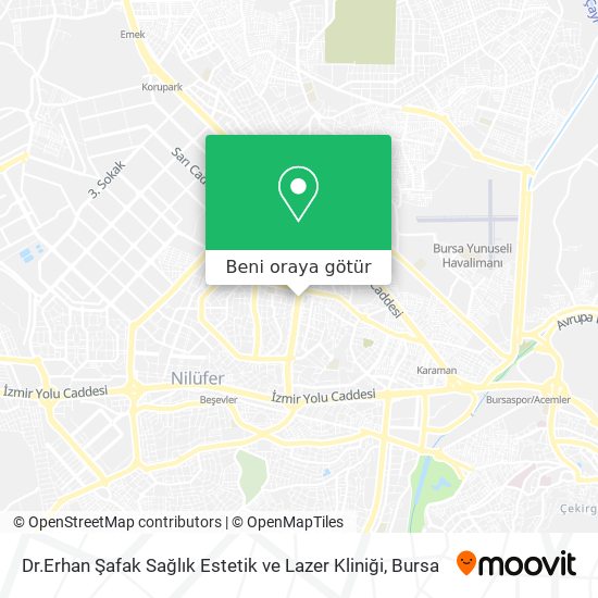 Dr.Erhan Şafak Sağlık Estetik ve Lazer Kliniği harita