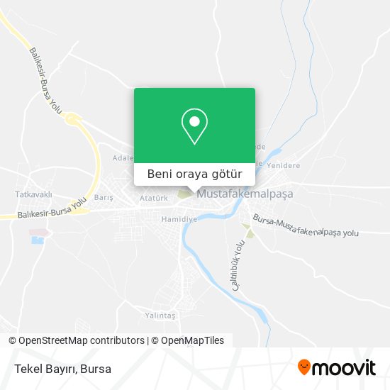 Tekel Bayırı harita