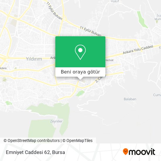 Emniyet Caddesi 62 harita