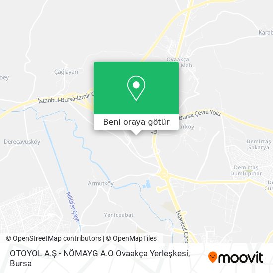 OTOYOL A.Ş - NÖMAYG A.O Ovaakça Yerleşkesi harita