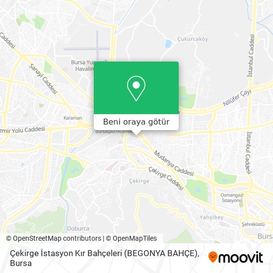 Çekirge İstasyon Kır Bahçeleri (BEGONYA BAHÇE) harita