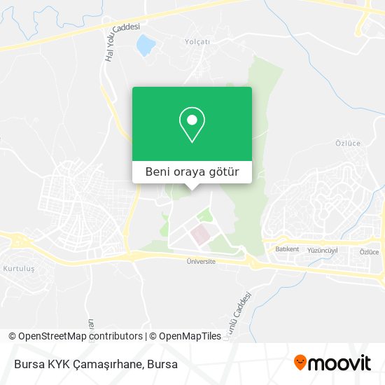 Bursa KYK Çamaşırhane harita