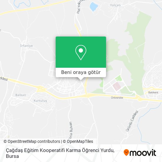 Çağdaş Eğitim Kooperatifi Karma Öğrenci Yurdu harita