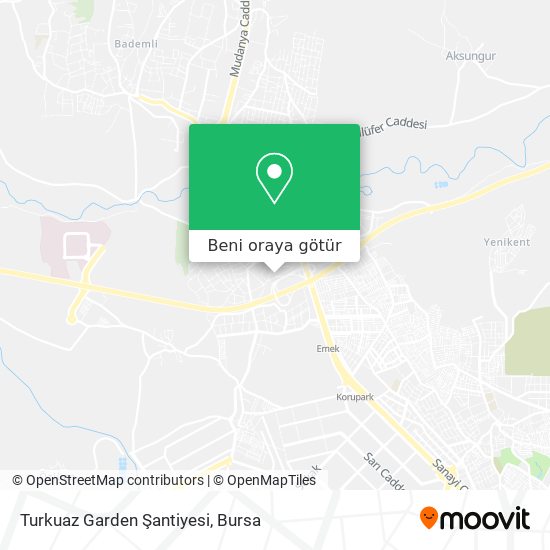 Turkuaz Garden Şantiyesi harita