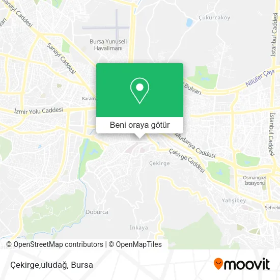 Çekirge,uludağ harita