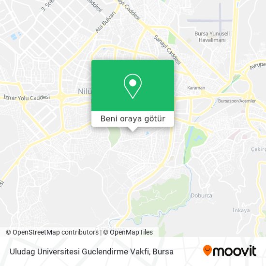 Uludag Universitesi Guclendirme Vakfi harita