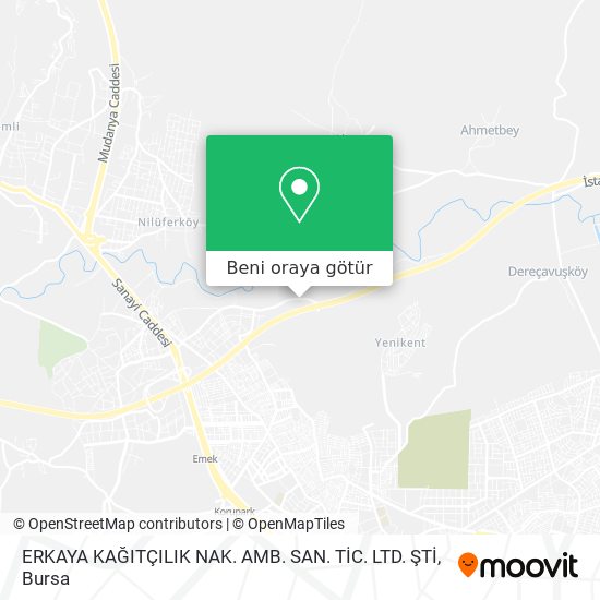 ERKAYA KAĞITÇILIK NAK. AMB. SAN. TİC. LTD. ŞTİ harita