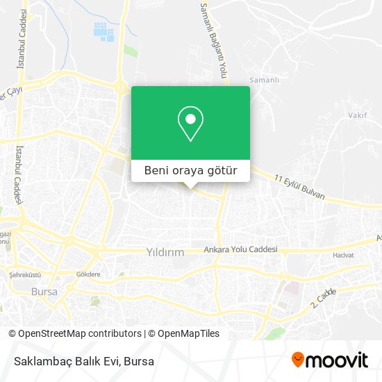 Saklambaç Balık Evi harita