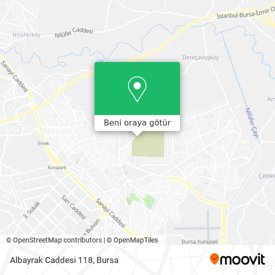Albayrak Caddesi 118 harita