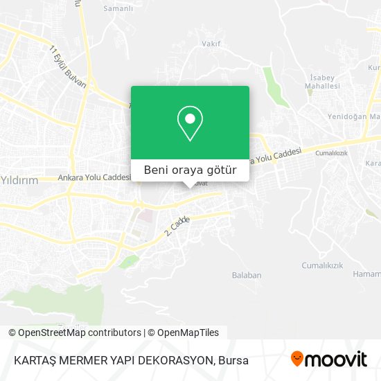 KARTAŞ MERMER YAPI DEKORASYON harita