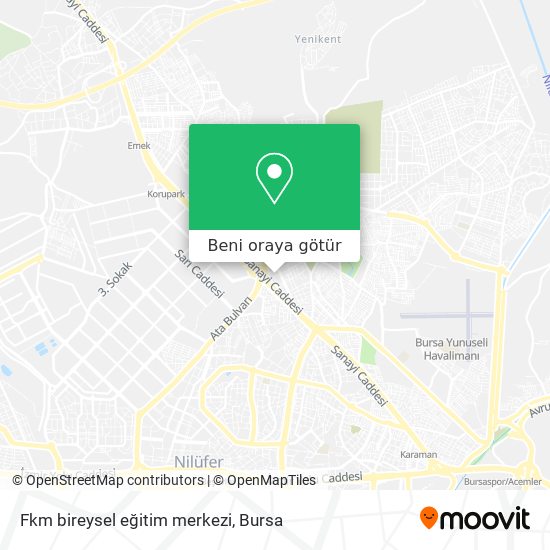 Fkm bireysel eğitim merkezi harita