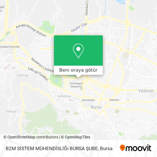 B2M SİSTEM MÜHENDİSLİĞi BURSA ŞUBE harita