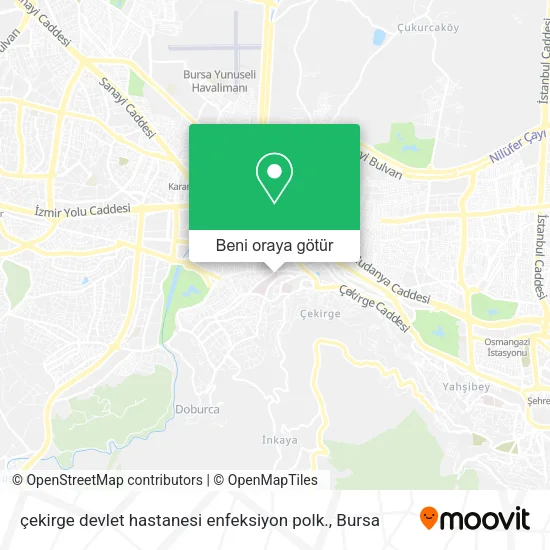 çekirge devlet hastanesi enfeksiyon polk. harita