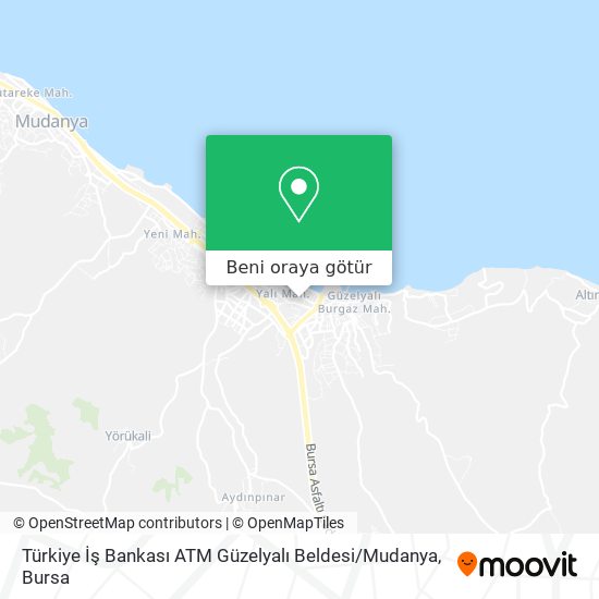 Türkiye İş Bankası ATM Güzelyalı Beldesi / Mudanya harita