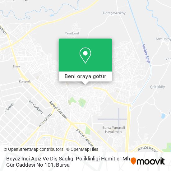 Beyaz İnci Ağız Ve Diş Sağlığı Poliklinliği Hamitler Mh Gür Caddesi No 101 harita