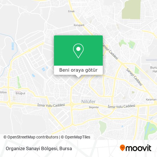 Organize Sanayi Bölgesi harita