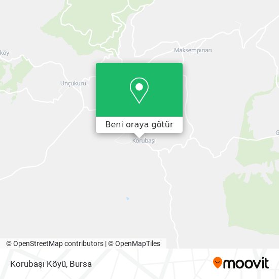 Korubaşı Köyü harita