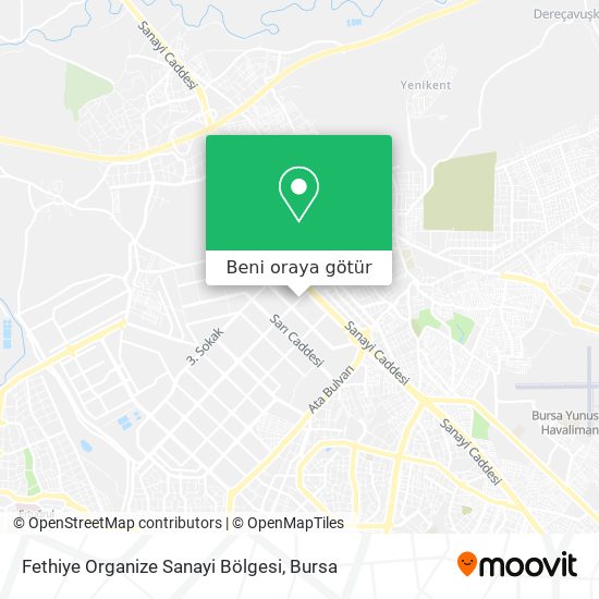 Fethiye Organize Sanayi Bölgesi harita