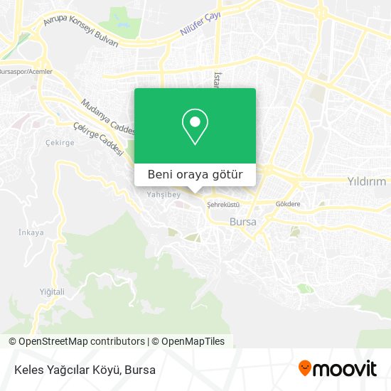 Keles Yağcılar Köyü harita