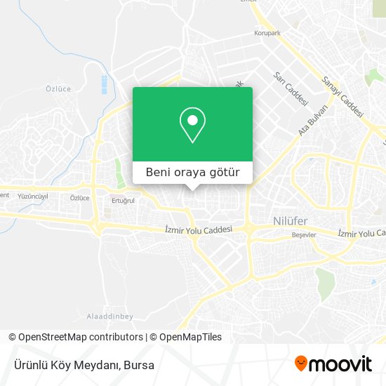 Ürünlü Köy Meydanı harita